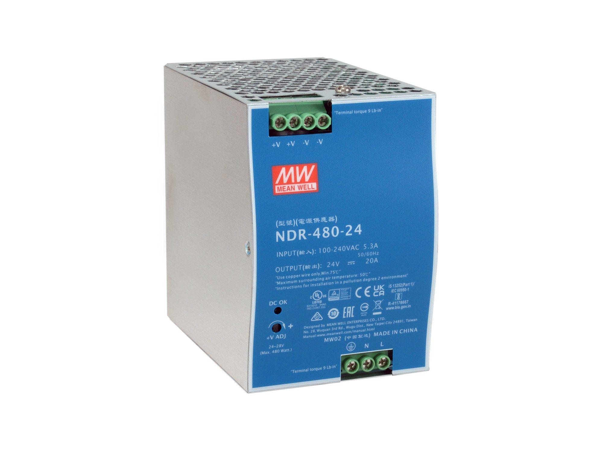 Fonte de Alimentação Industrial LEVELONE POW-2462 (480 W - Azul e Prateado)