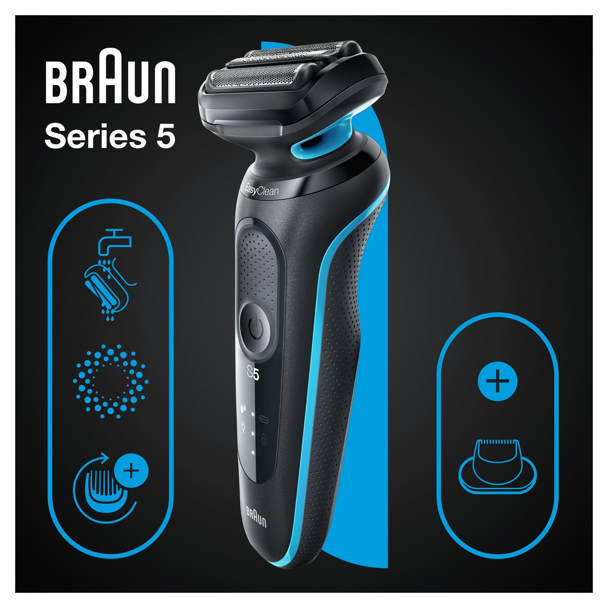Máquina de Barbear BRAUN Series 5 51-M1200s (Preto e Azul), miniatura 4