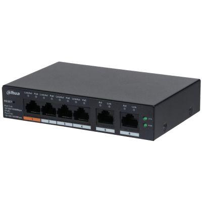 Switch Gerido DAHUA CS4006-4GT-60 (Gigabit Ethernet - 10,100,1000 Mbit/s - 12 Gbit/s - Preto)