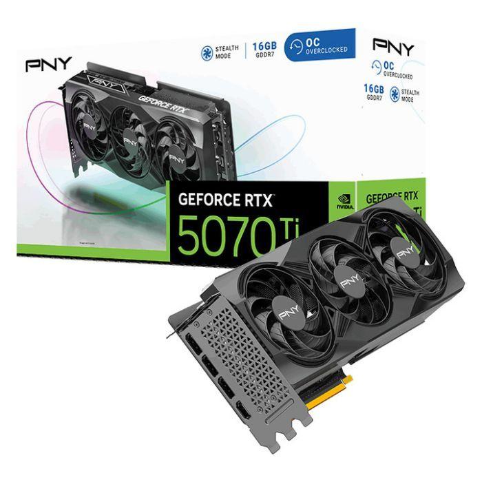 Placa Gráfica PNY GeForce RTX 5070 Ti Triple Fan OC (GeForce RTX 5070 Ti - 28 Gbit/s - Full-Height/Full-Length - Preto), miniatura 2