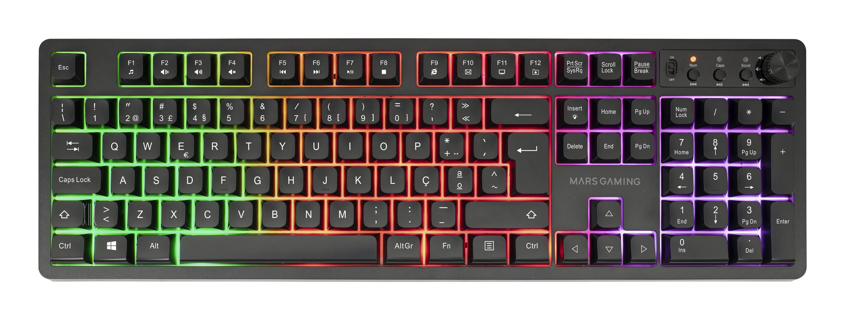 Conjunto Gaming MARS GAMING MCPWXPT (Português - Interruptor de membrana - Tamanho completo - Preto) — miniatura 2