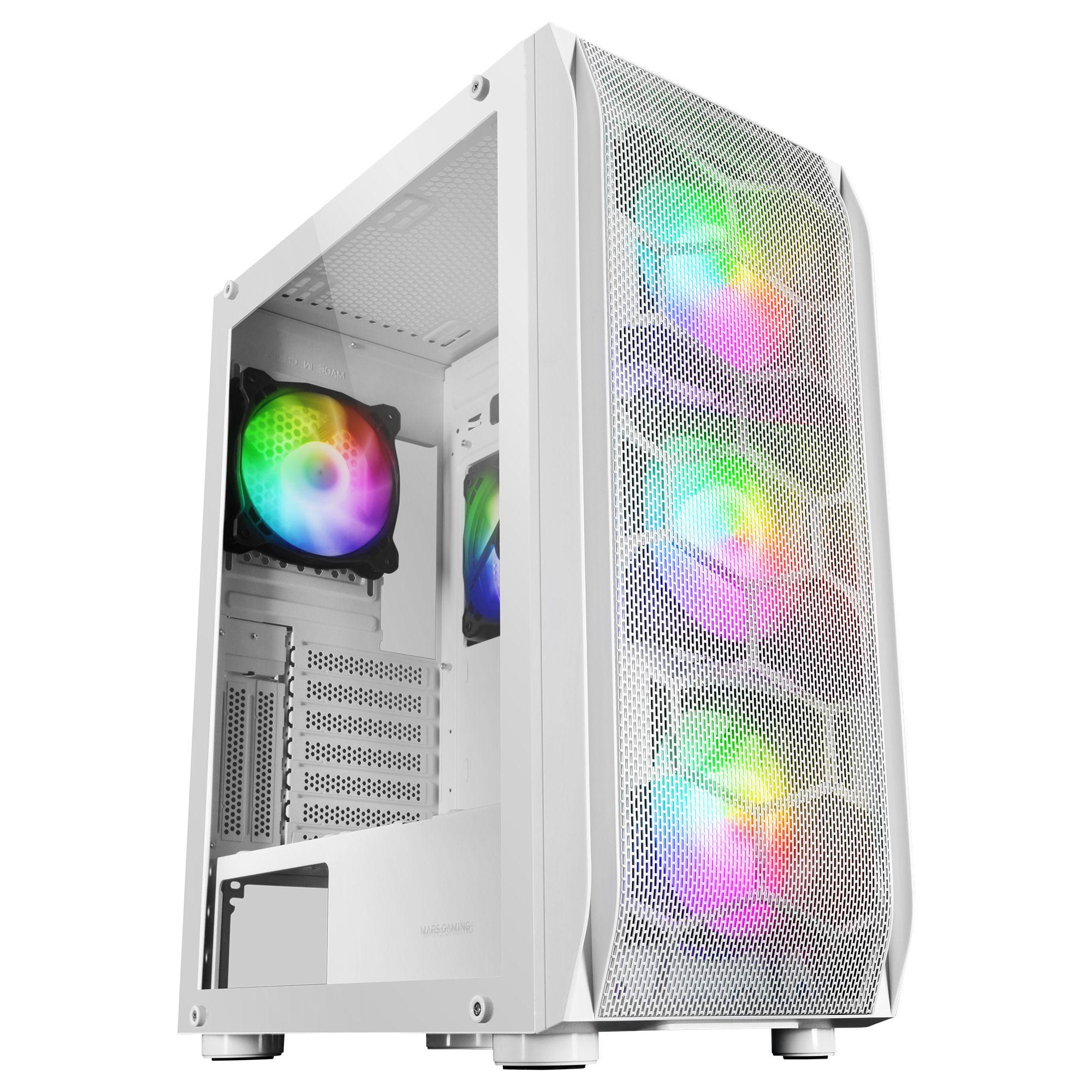 Caixa PC MARS GAMING MC-KX (Torre - 160 mm - 348 mm - Branco)