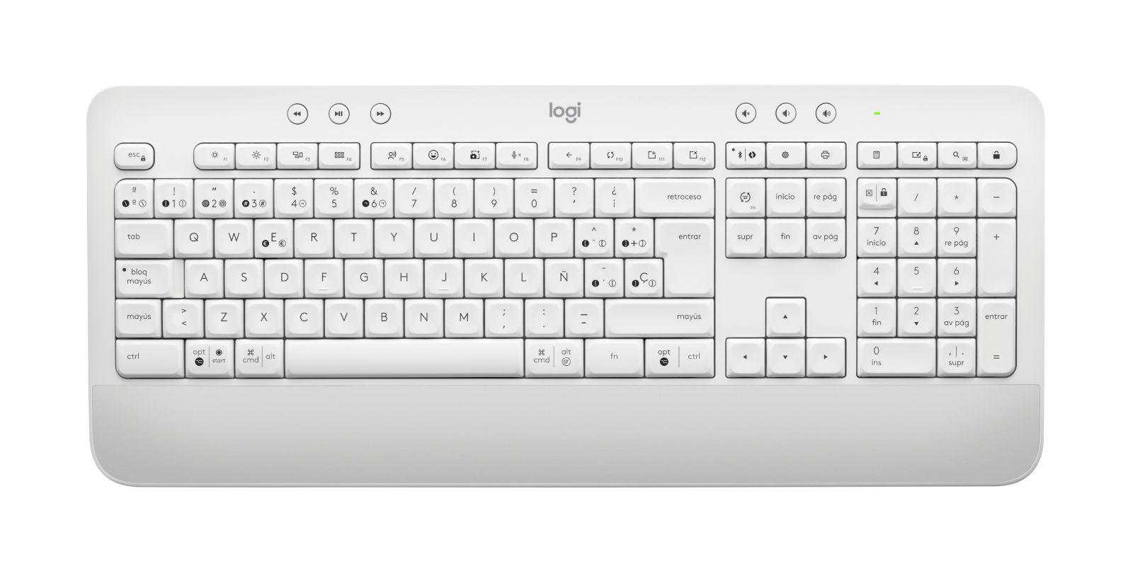 Teclado e Rato LOGITECH Signature MK650 Combo para Empresas (Espanhol - Membrana - Tamanho completo - Branco) — miniatura 3