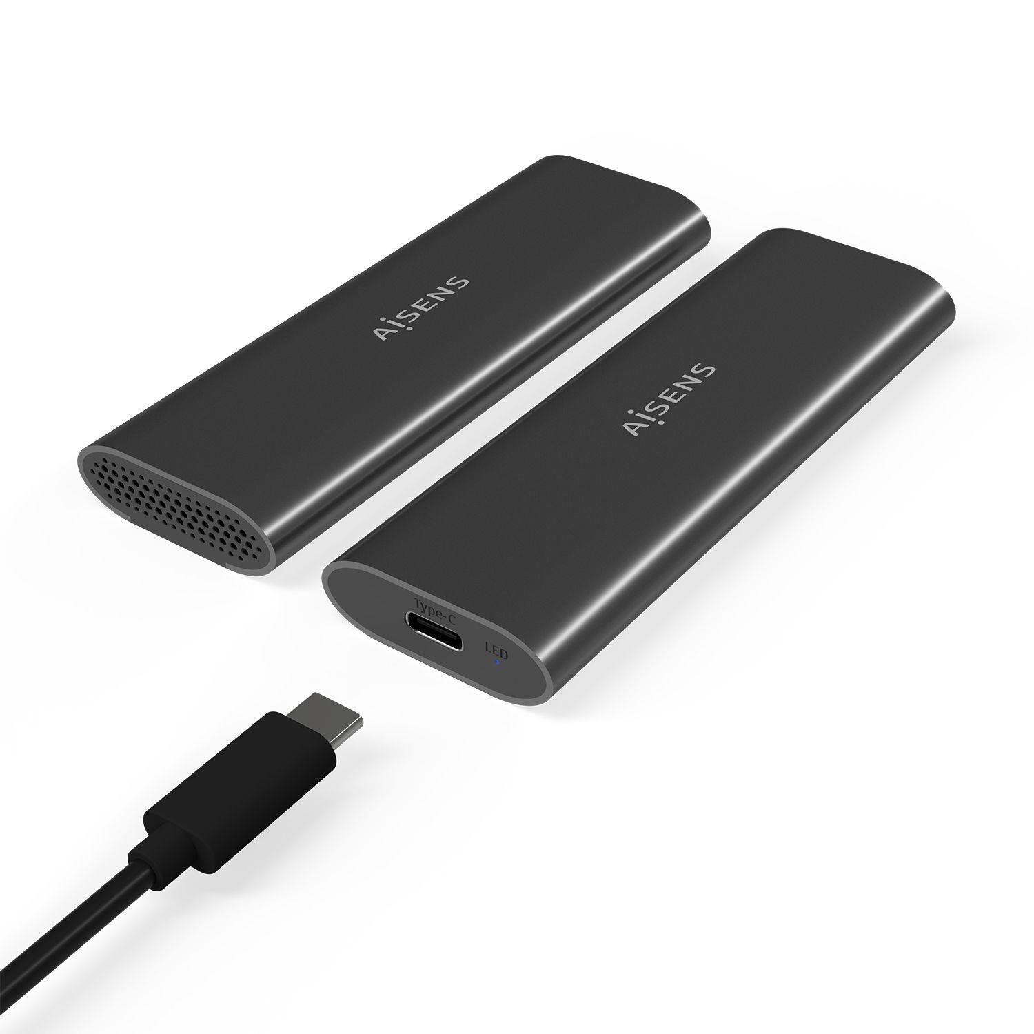 Caixa Externa para SSD M.2 AISENS ASM2-015GR (M.2 - SATA e NVMe - Cinzento) — miniatura 3