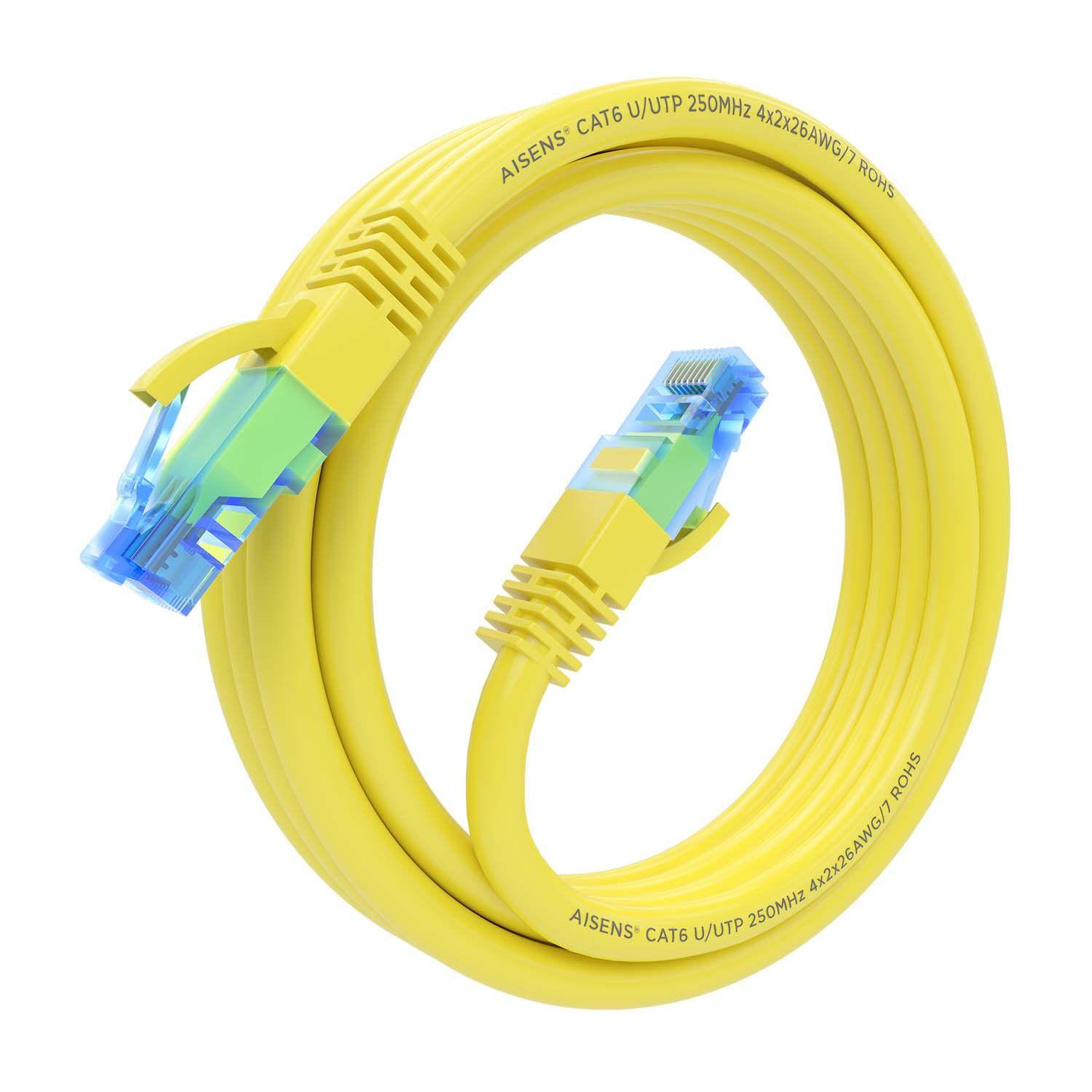 Cabo de Rede AISENS A135-0835 (2 m - Cat6 - RJ-45 - Amarelo), miniatura 2