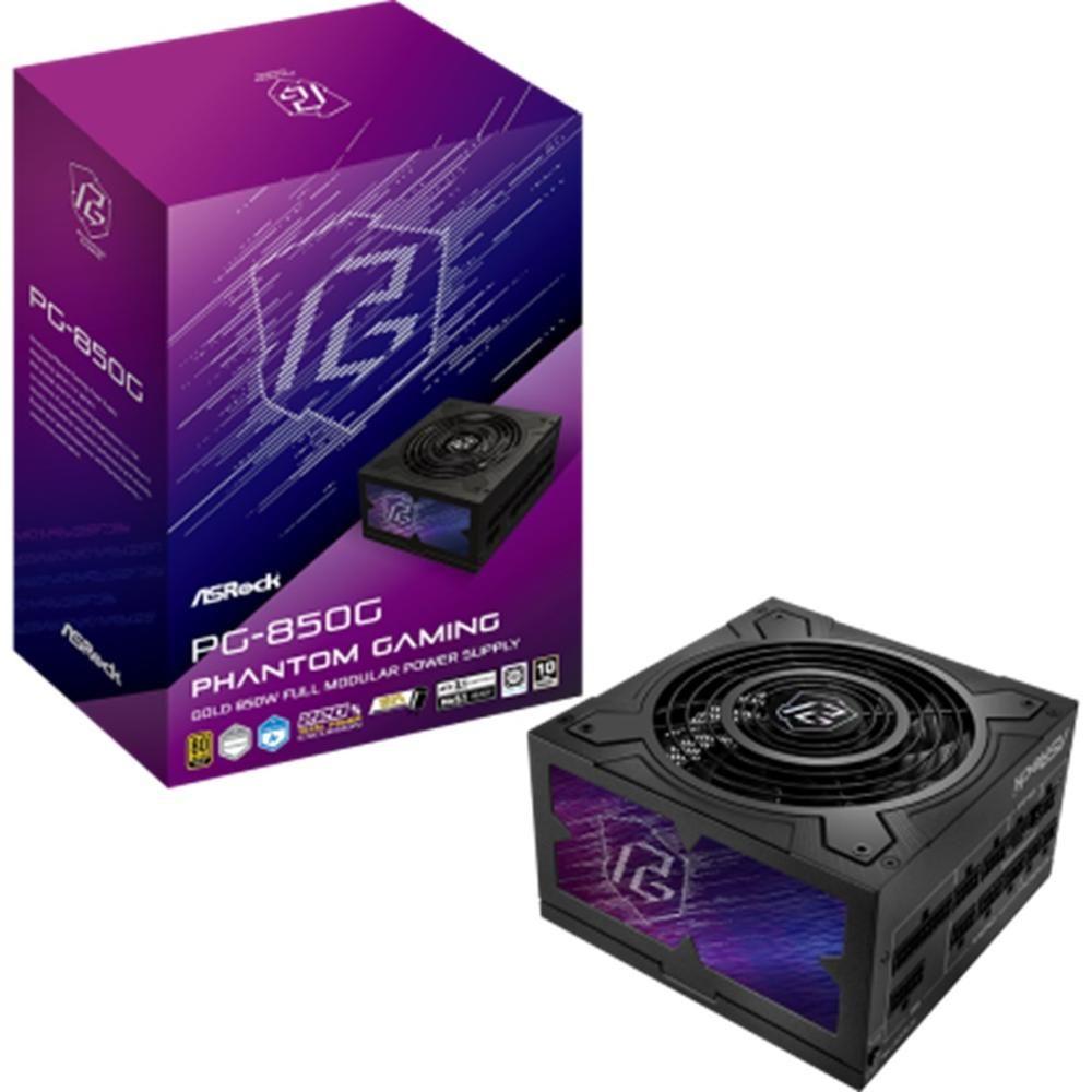 Fonte de Alimentação ASROCK Phantom Gaming PG-850G (ATX - 850 W - 80 PLUS Gold - Preto) — imagem 1