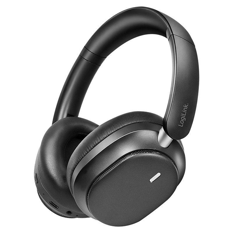 Headset LOGILINK BT0081 (Circum-aural - ANC híbrido - Preto)