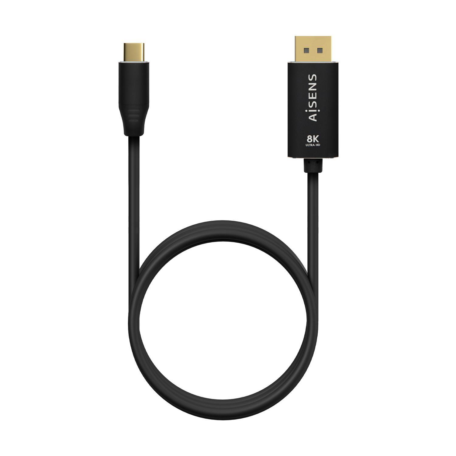 Cabo Conversor AISENS A109-0687 (1,8 m - USB Type-C - Preto) — miniatura 3