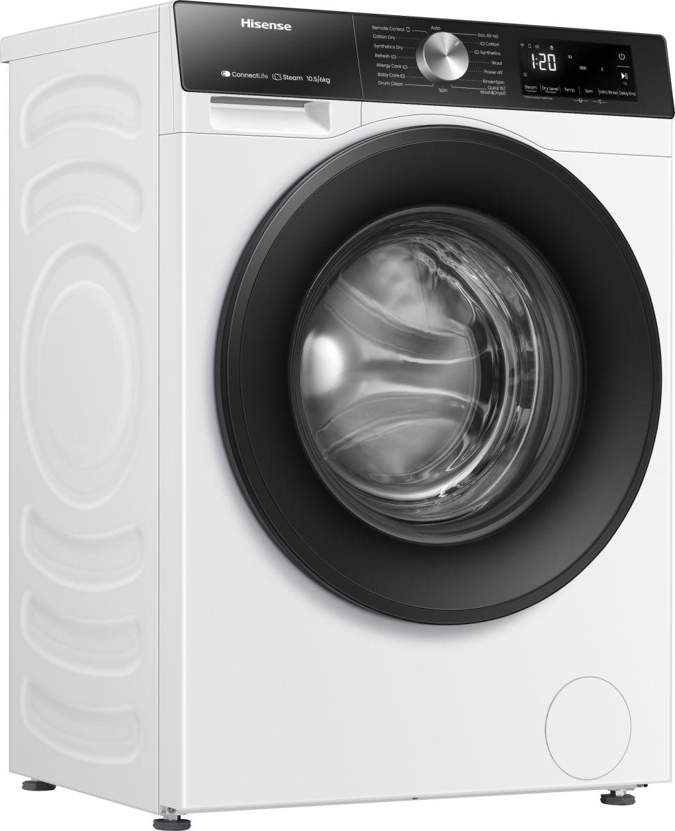 Máquina de Lavar e Secar Roupa Independente HISENSE WD3S1043BW3 (B - 10,5 kg - 6 kg - Branco)