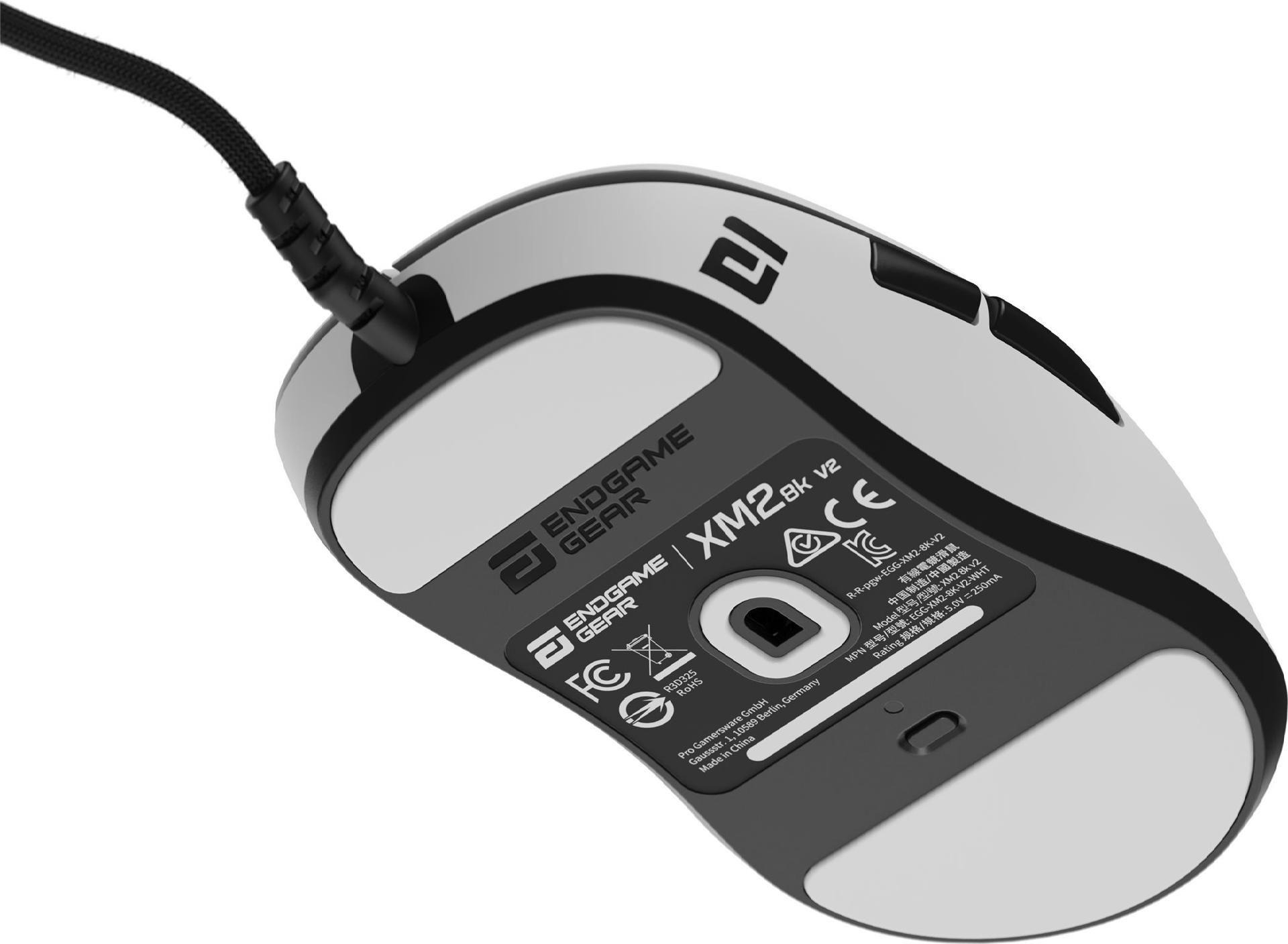 Rato Gaming ENDGAME GEAR XM2 8k V2 (30 000 DPI - Ótico - USB - Branco)