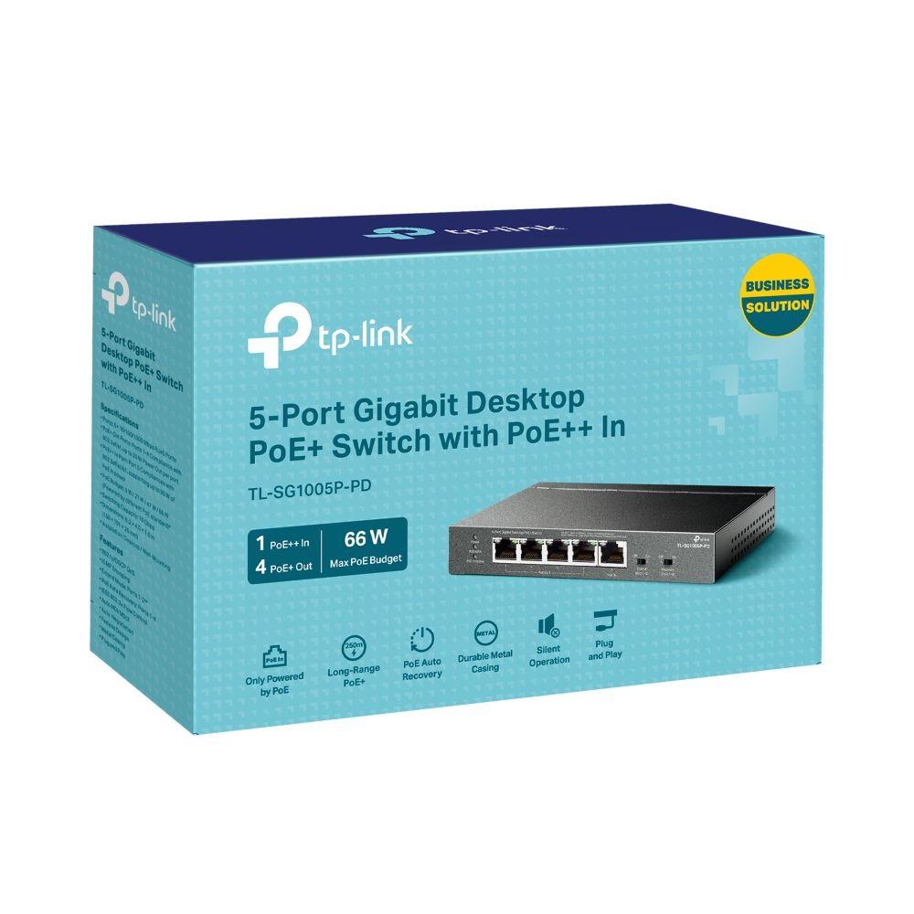 Switch TP-LINK TL-SG1005P-PD (Gigabit Ethernet - 10 Gbit/s - Preto) — miniatura 5
