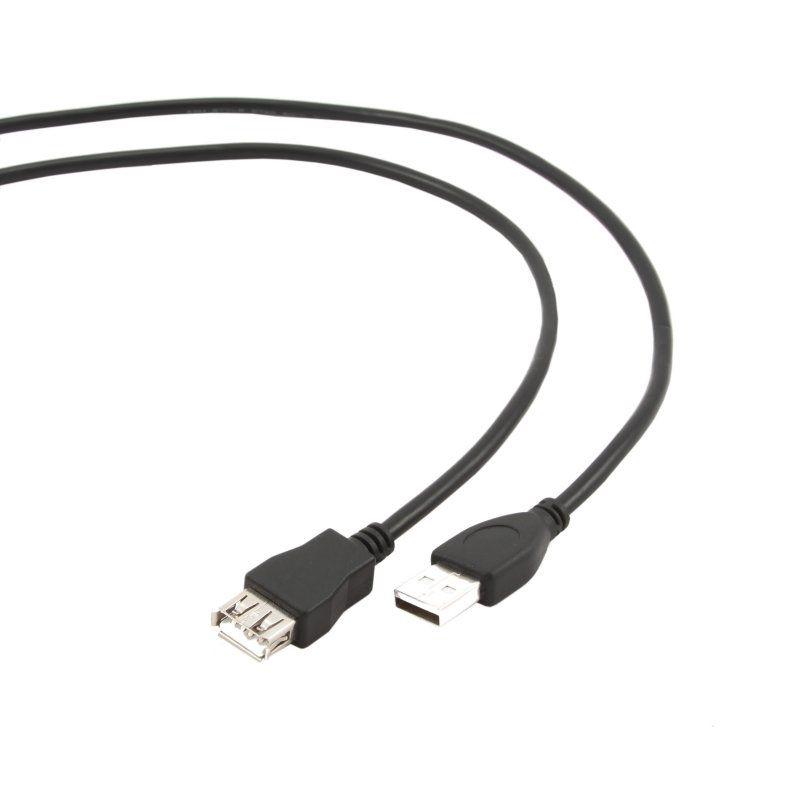 Cabo de Extensão USB GEMBIRD CCP-USB2-AMAF-15C (4,5 m - USB-A macho para USB-A fêmea - Preto)