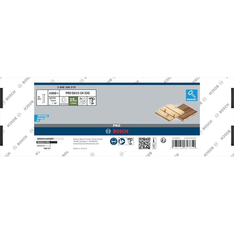 Pregos de Cabeça Escareada BOSCH SK64-34 50G (34° - 1,8 mm - 50 mm - 4000 unidades), miniatura 2