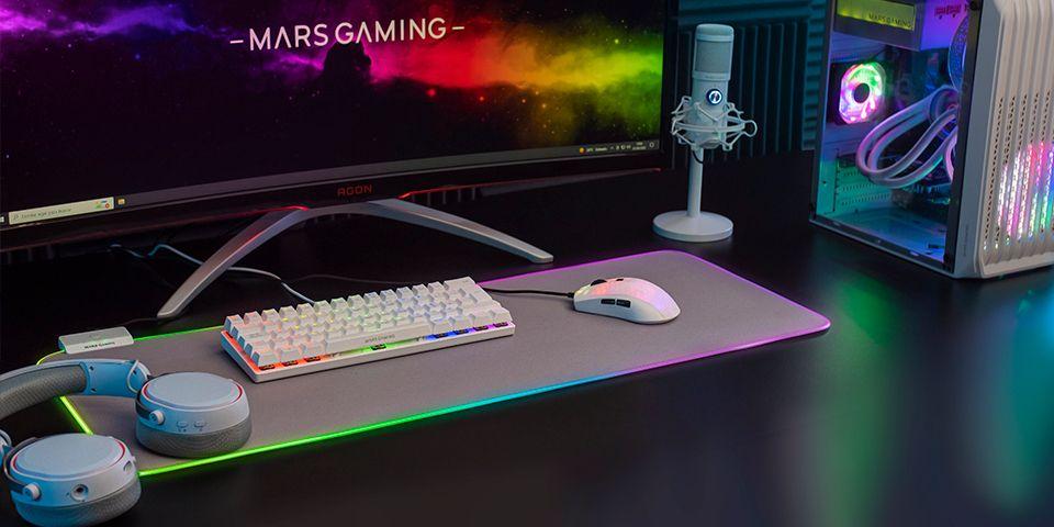 Teclado Gaming MARS GAMING MK60 (Italiano - Interruptor de chave mecânico - 60% - Branco) — miniatura 6