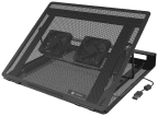 Base de Refrigeração para Portátil NATEC Tern 2 Plus (2164 RPM - Preto)