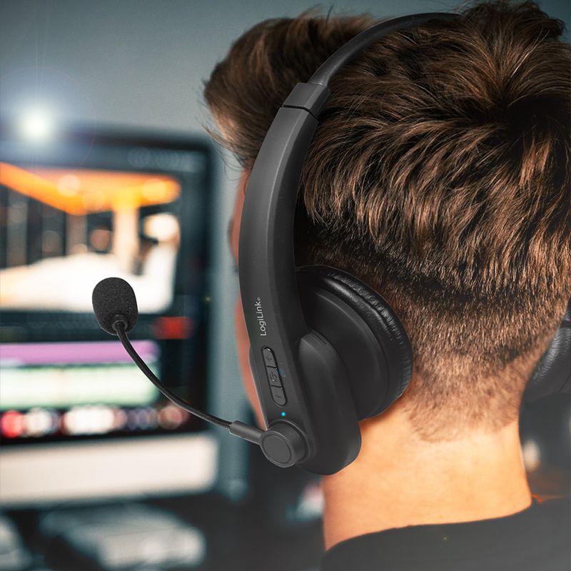 Headset LOGILINK BT0060 (Binaural - Sem fios - Supra-aural - Preto), miniatura 6