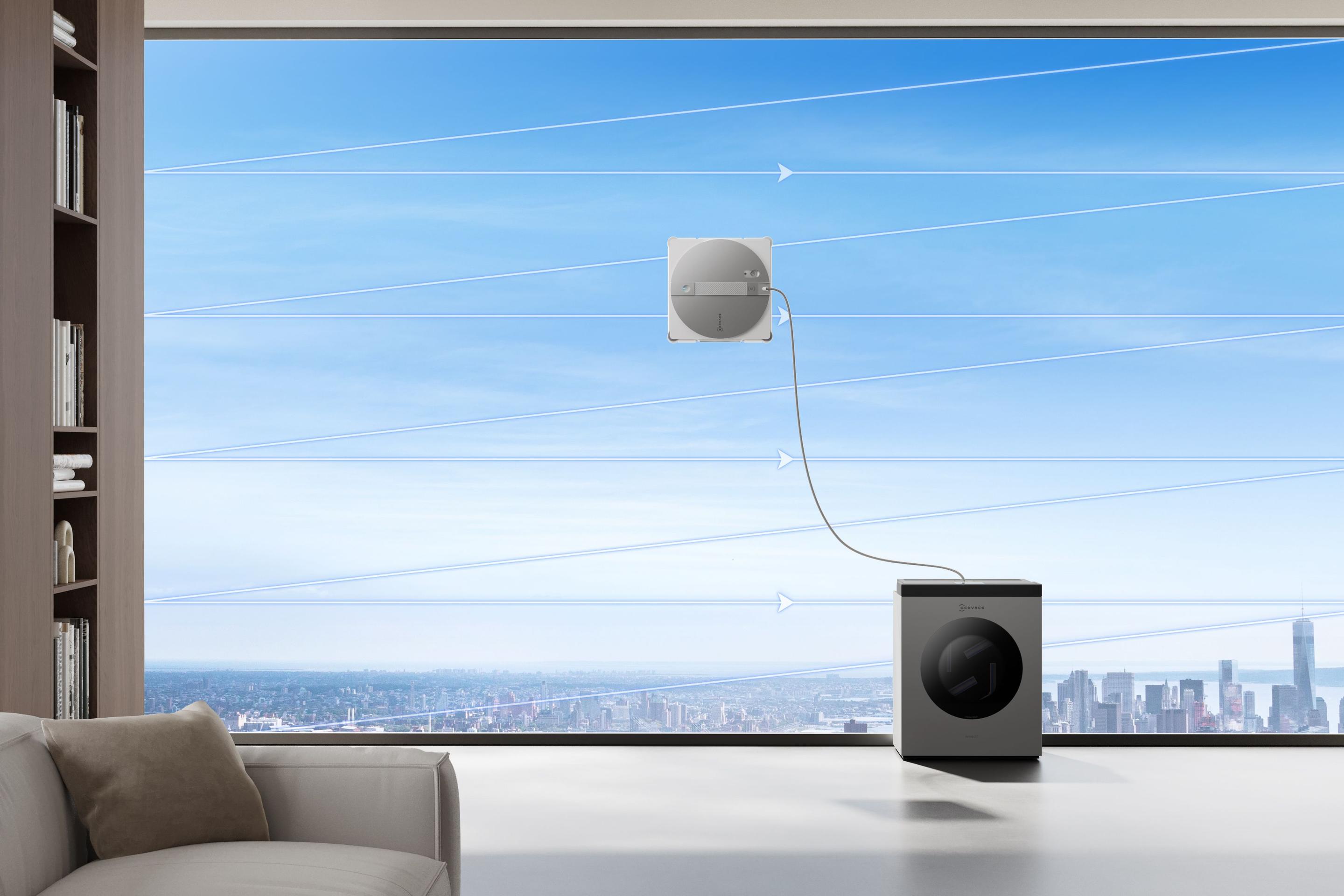Robot de Limpeza de Vidros ECOVACS WINBOT W3 OMNI (Altura 7,6 cm - Prateado e Branco) — miniatura 25