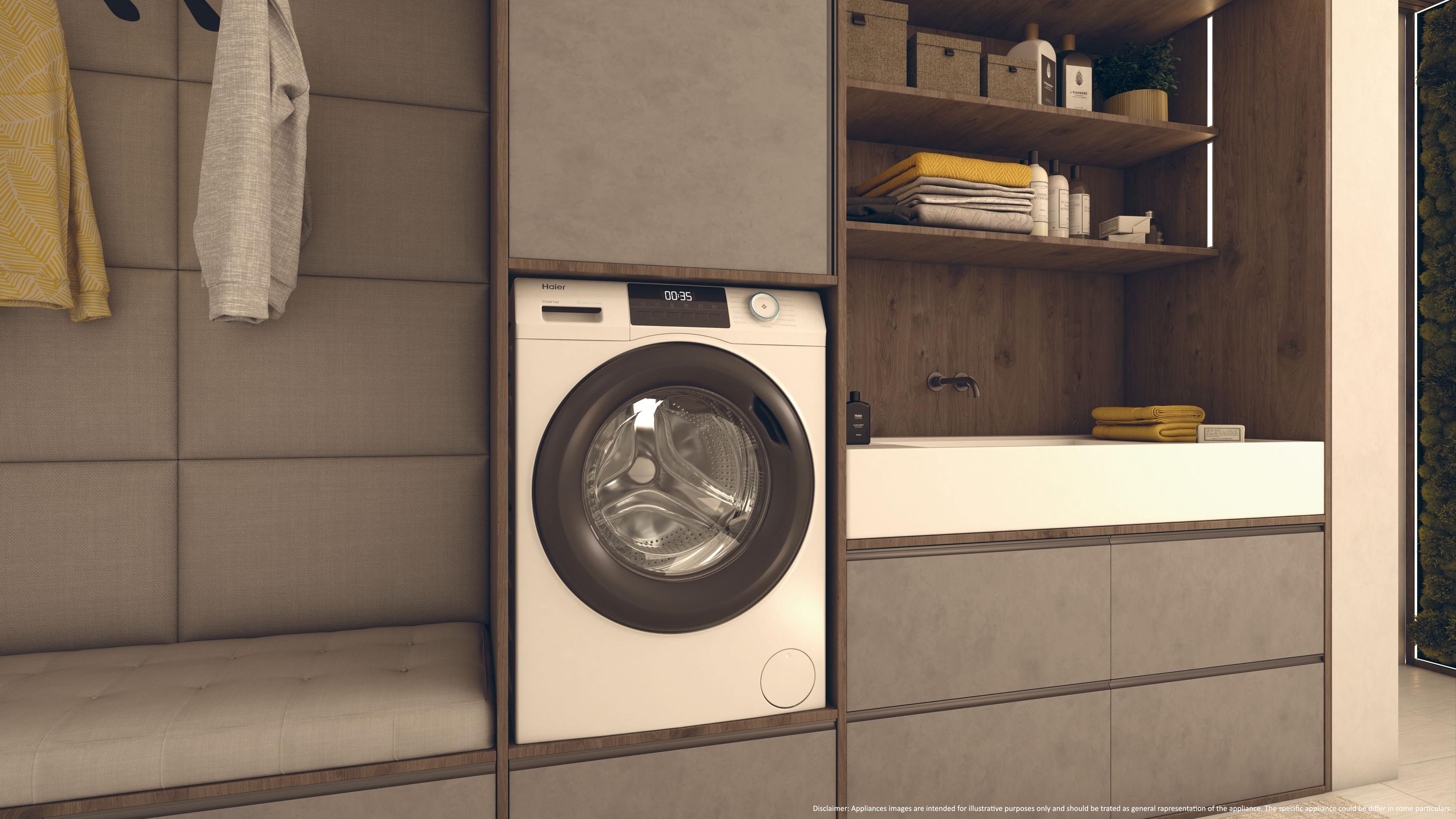Máquina de Lavar Roupa Independente HAIER HW80BP14929AS (1400 RPM - B - A - Branco) — miniatura 9