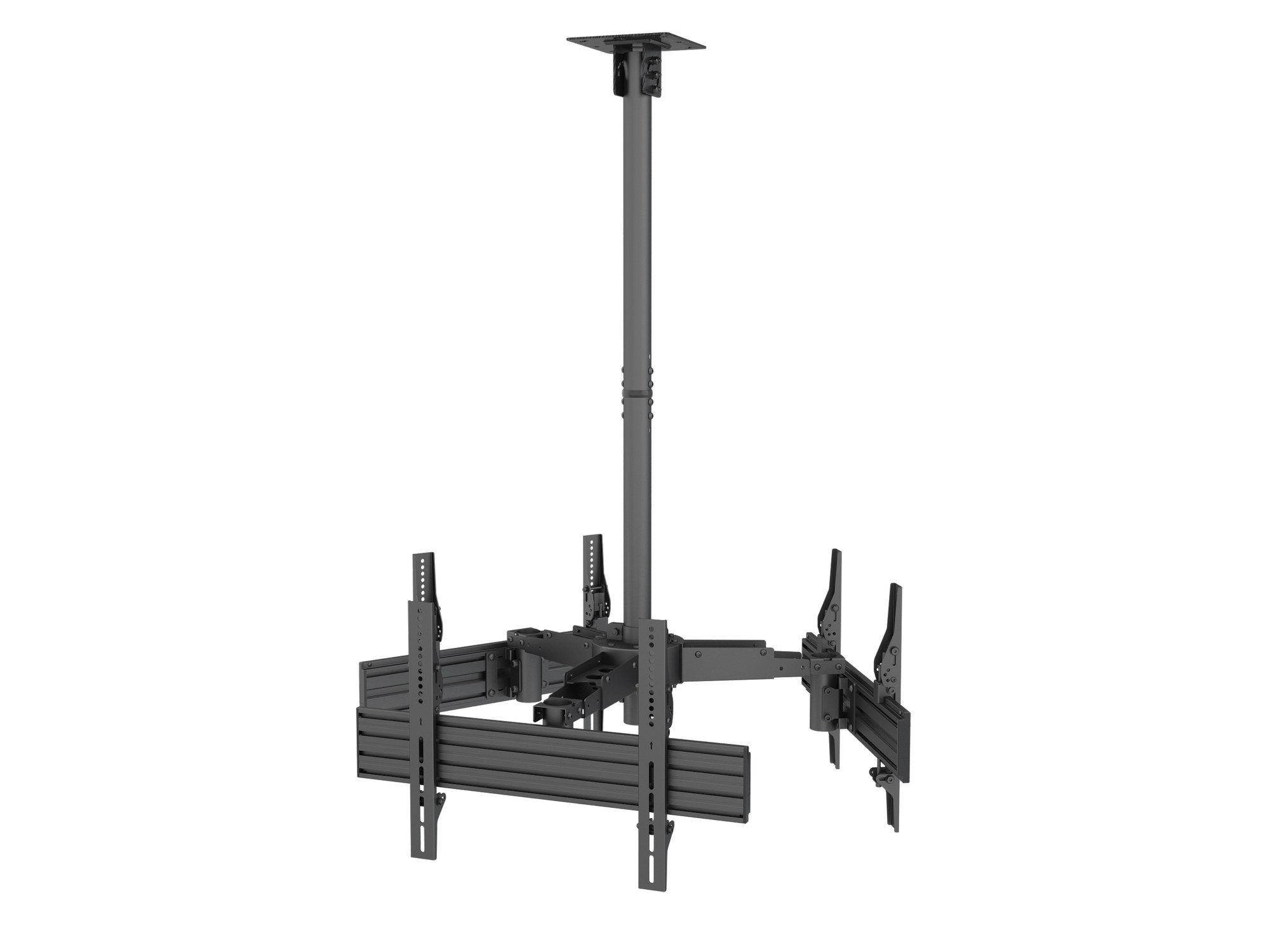 Suporte de Teto Triplo para TV EQUIP 650371 (32-65" - VESA 600x400 mm - 30 kg por ecrã - Preto)