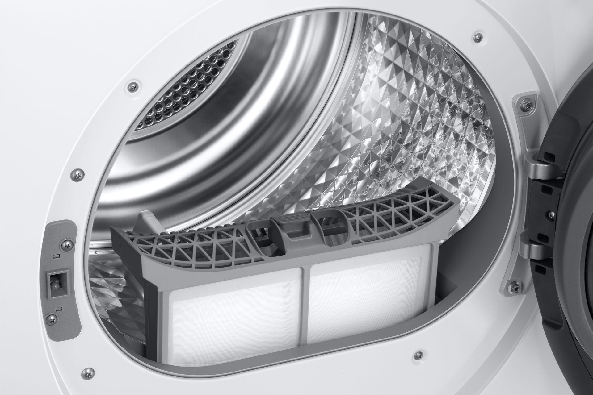 Máquina de Secar Roupa Independente SAMSUNG DV90DG6845LEU3 (9 kg - Bomba de calor - Direita - Branco), miniatura 8