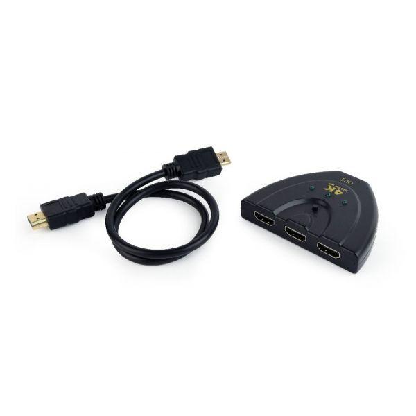 Comutador HDMI GEMBIRD DSW-HDMI-3 (0,5 m - Preto), miniatura 3