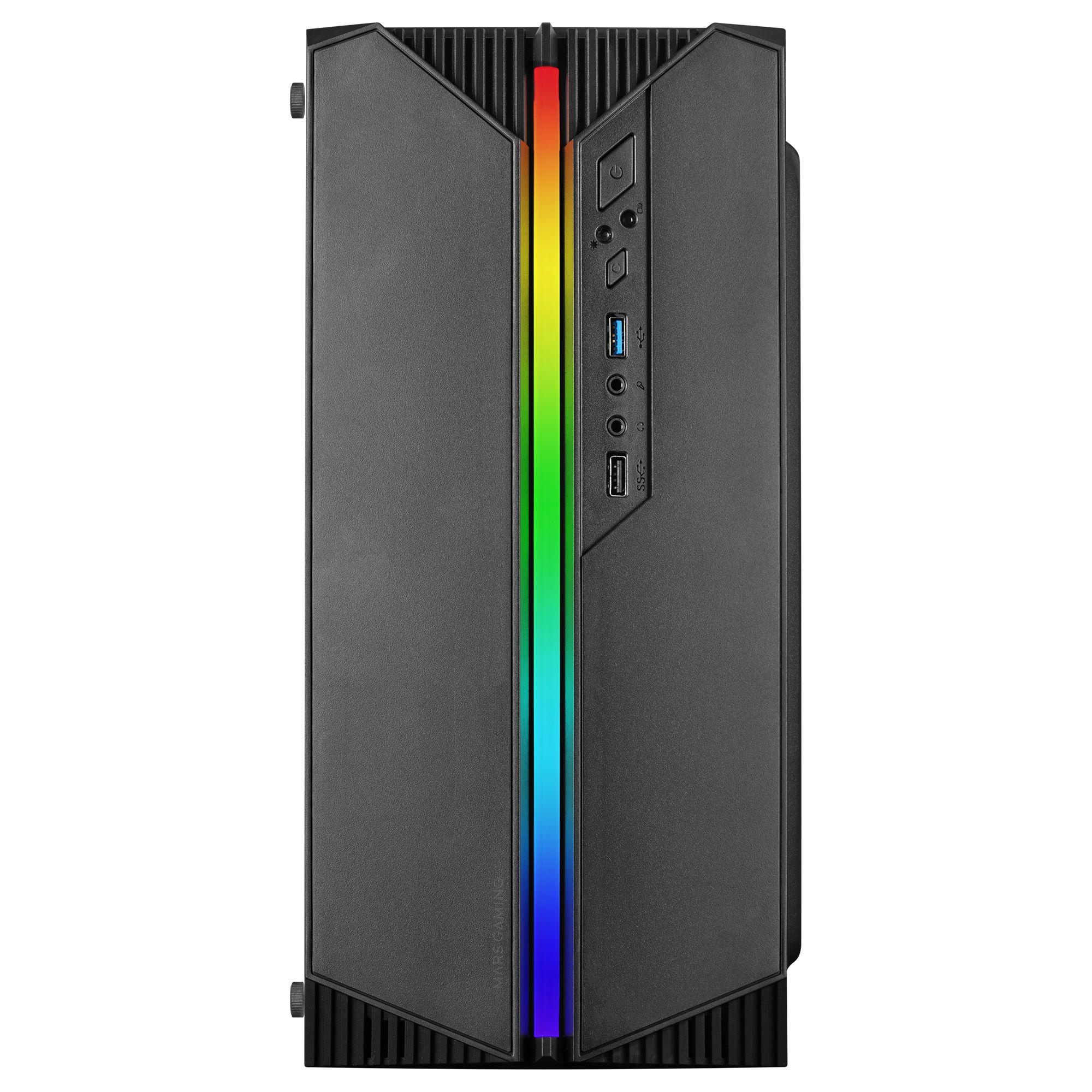 Caixa de Computador MARS GAMING MCS1 (Micro ATX, Mini-ITX - Mini Tower - Sim, ARGB frontal com 12 modos - Preto) — miniatura 2