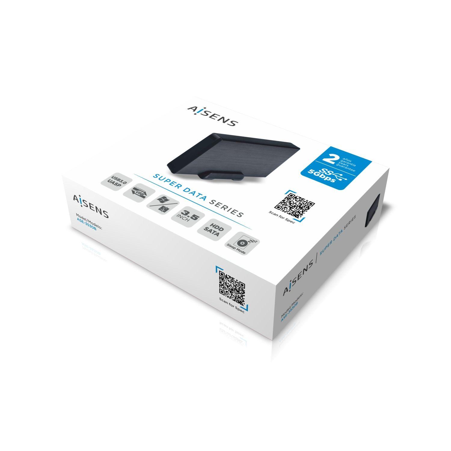 Caixa Externa AISENS ASE-3530B (2.5/3.5 " - 4200 RPM, 5400 RPM, 7200 RPM - Preto), miniatura 4