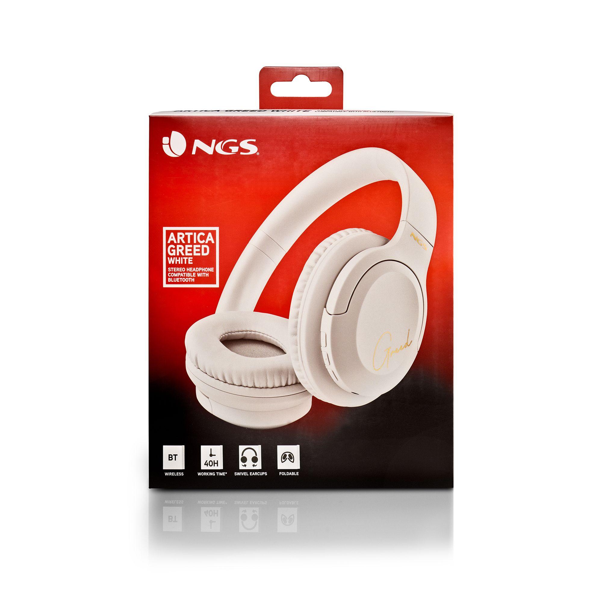 Auscultadores NGS Artica Greed (Binaural - Com fios e sem fios - Circum-aural - Branco), miniatura 9