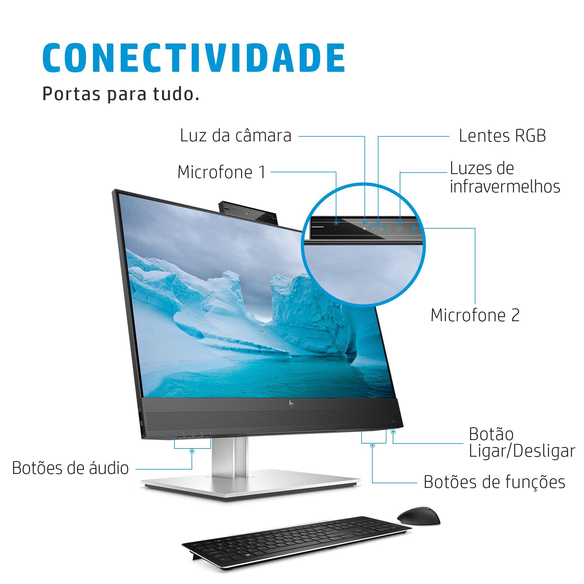 Monitor HP E24mv G4 (23,8" - IPS - 60 Hz - Preto) — miniatura 3