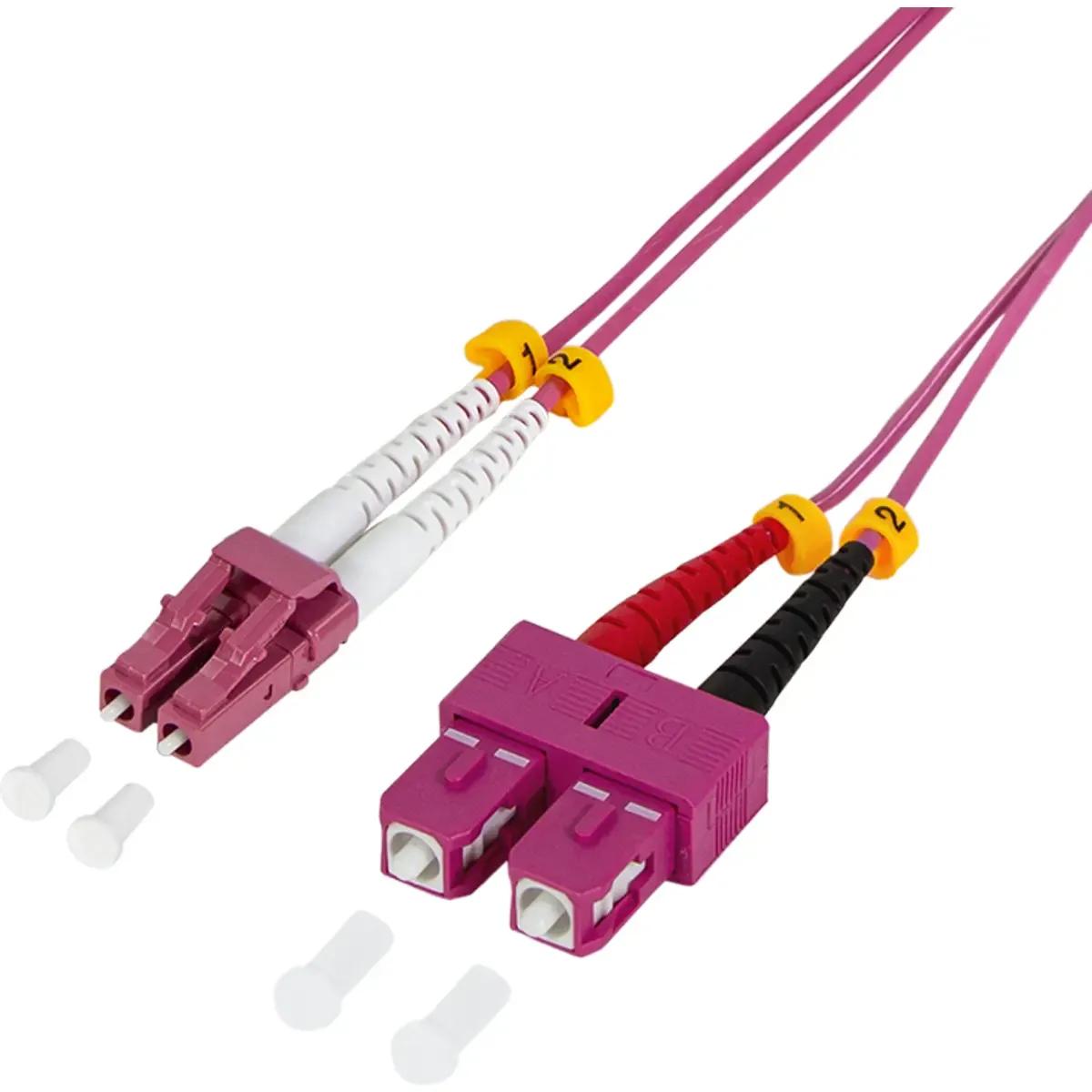 Cabo de Fibra Ótica Duplex LOGILINK FP4LS07 (OM4 - LC/SC - 7,5 m - Rosa), miniatura 2