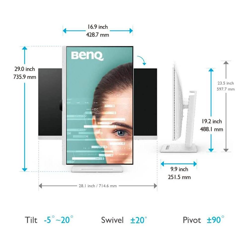 Monitor BENQ GW3290QT (31,5" - IPS - 75 Hz - Branco) — miniatura 5