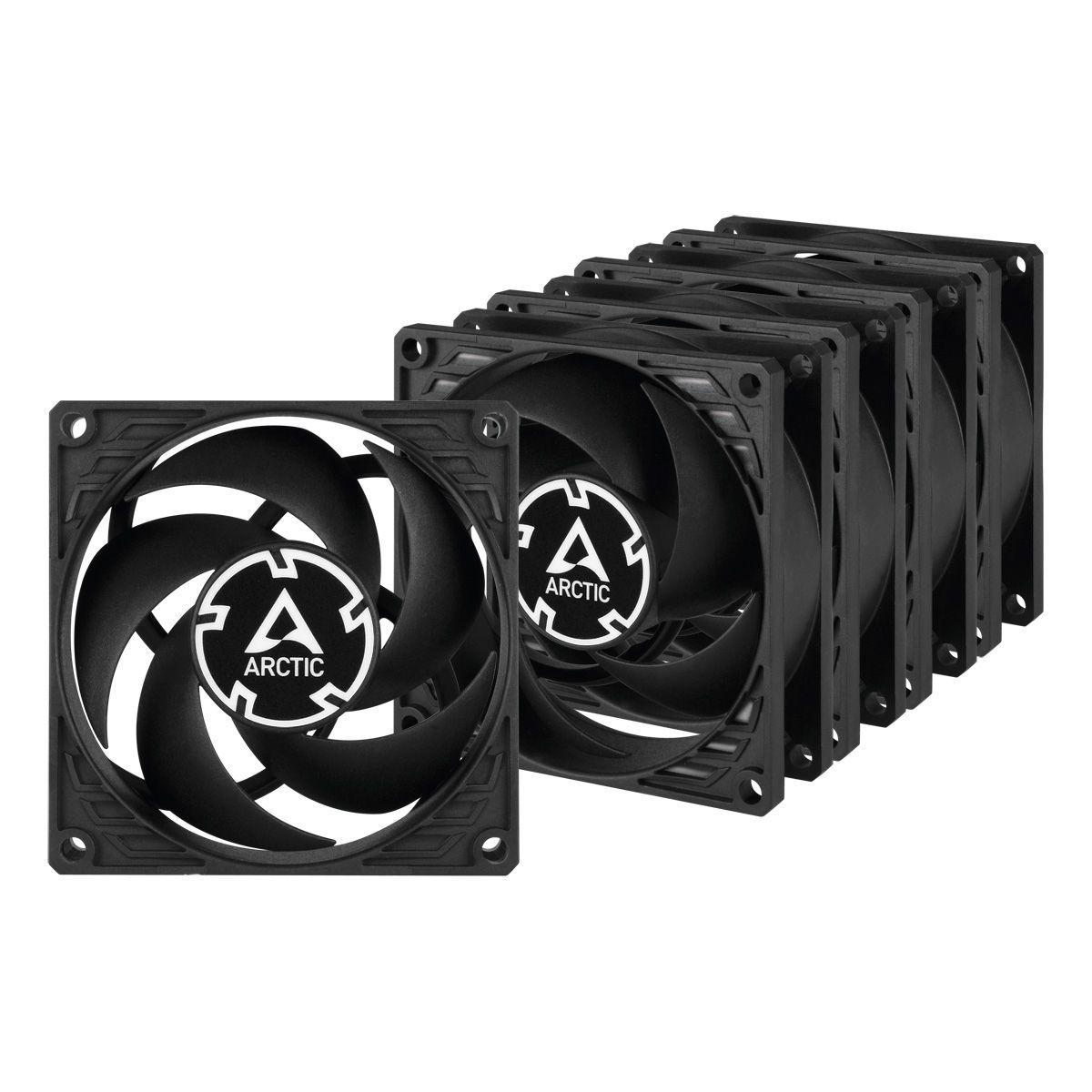 Ventoinha para Caixa de Computador ARCTIC P8 PWM PST Value Pack (Não suportado - Preto)