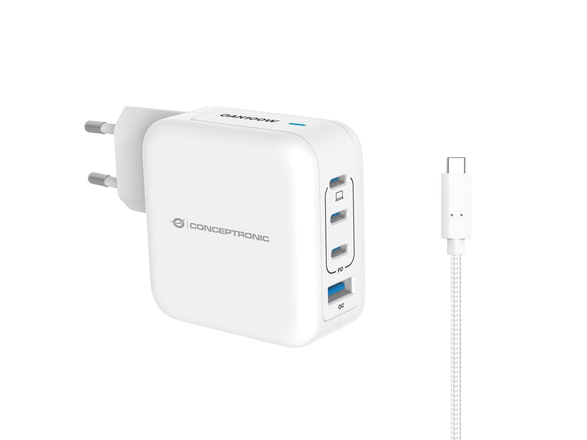 Carregador de Parede CONCEPTRONIC ALTHEA18W (100 W - Branco)