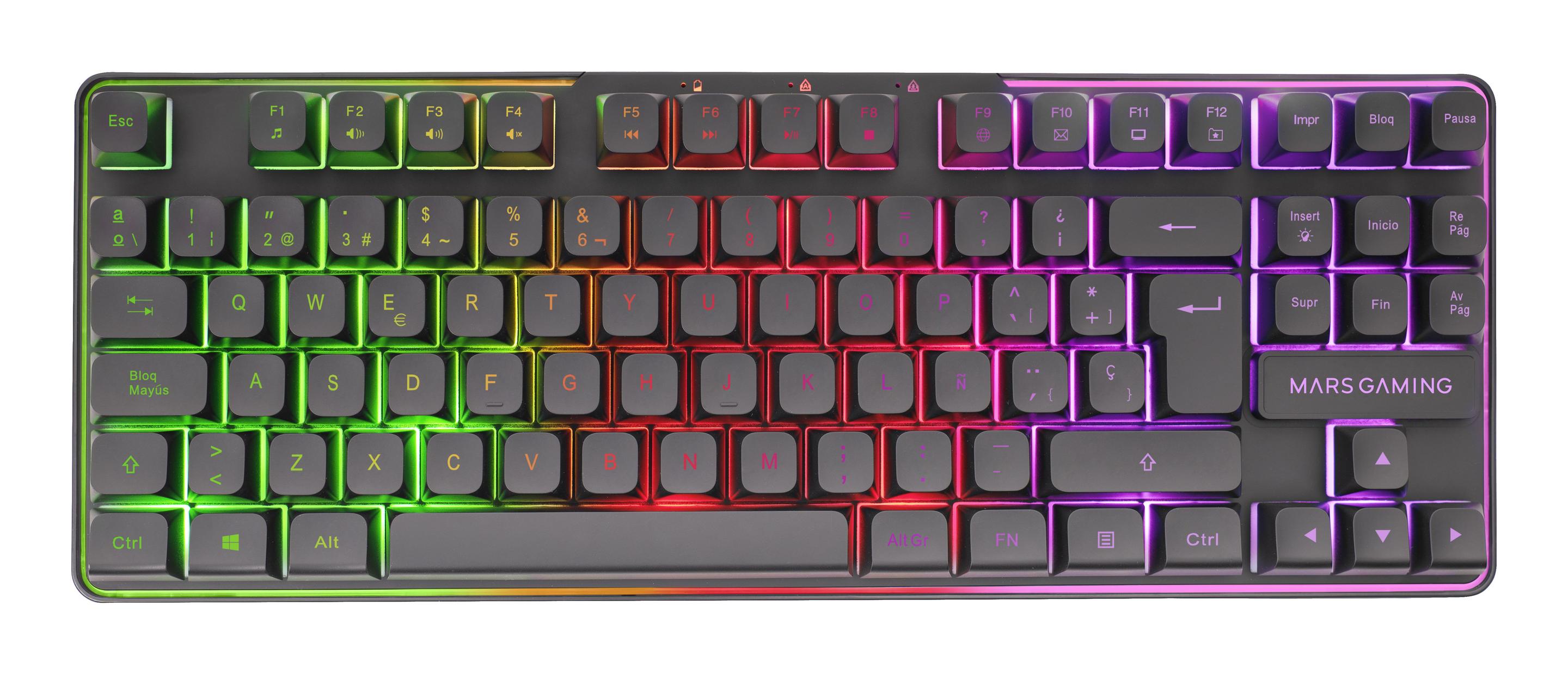 Conjunto Teclado e Rato Gaming MARS GAMING MCPWTKLES (Mão direita - Preto) — miniatura 5