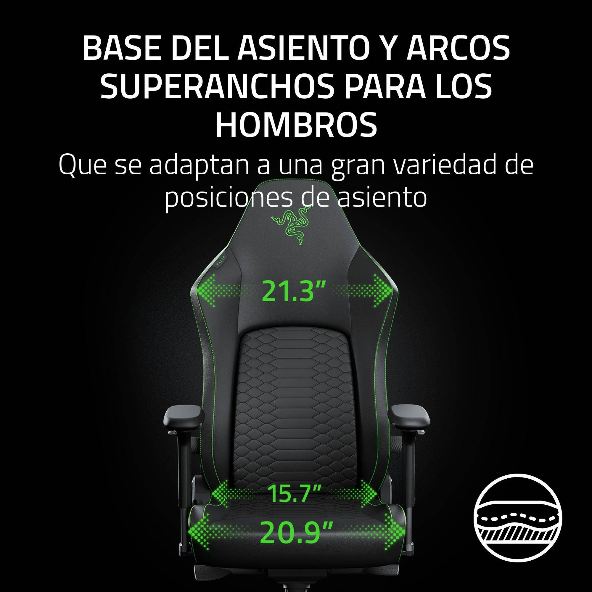 Cadeira Gaming RAZER Iskur V2 NewGen (136 kg - 140 cm - Couro - Cinzento Claro), miniatura 6