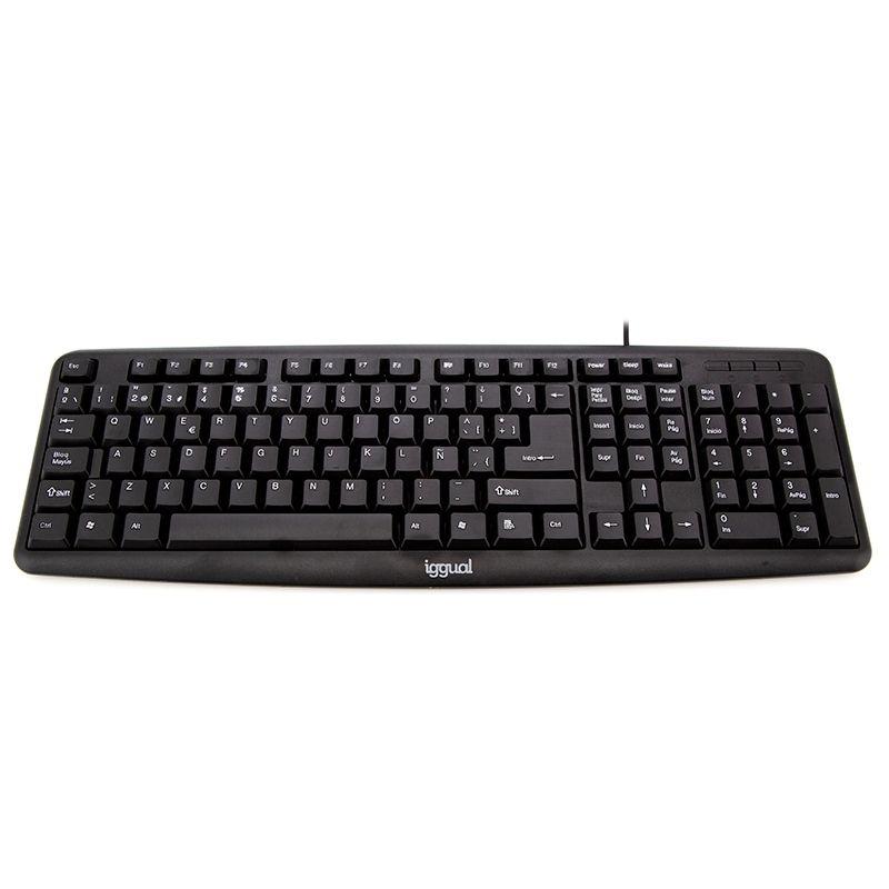 Teclado IGGUAL CK-BASIC-105T (Espanhol - Tamanho completo - USB - Preto)