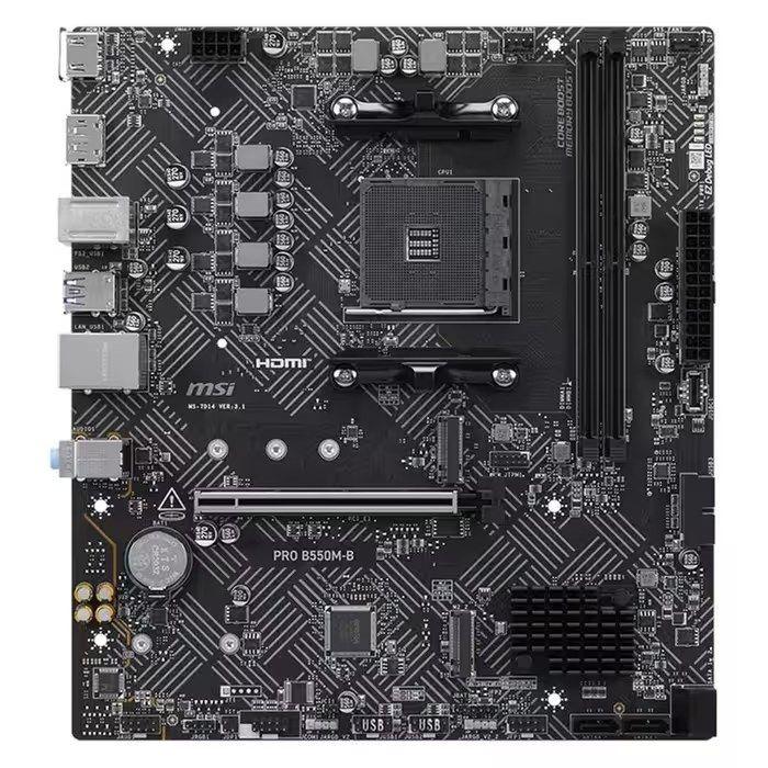 Motherboard MSI PRO B550M-B (AM4 - AMD Ryzen 3000, 4000G e 5000 - Micro-ATX - Cinzento) — miniatura 3