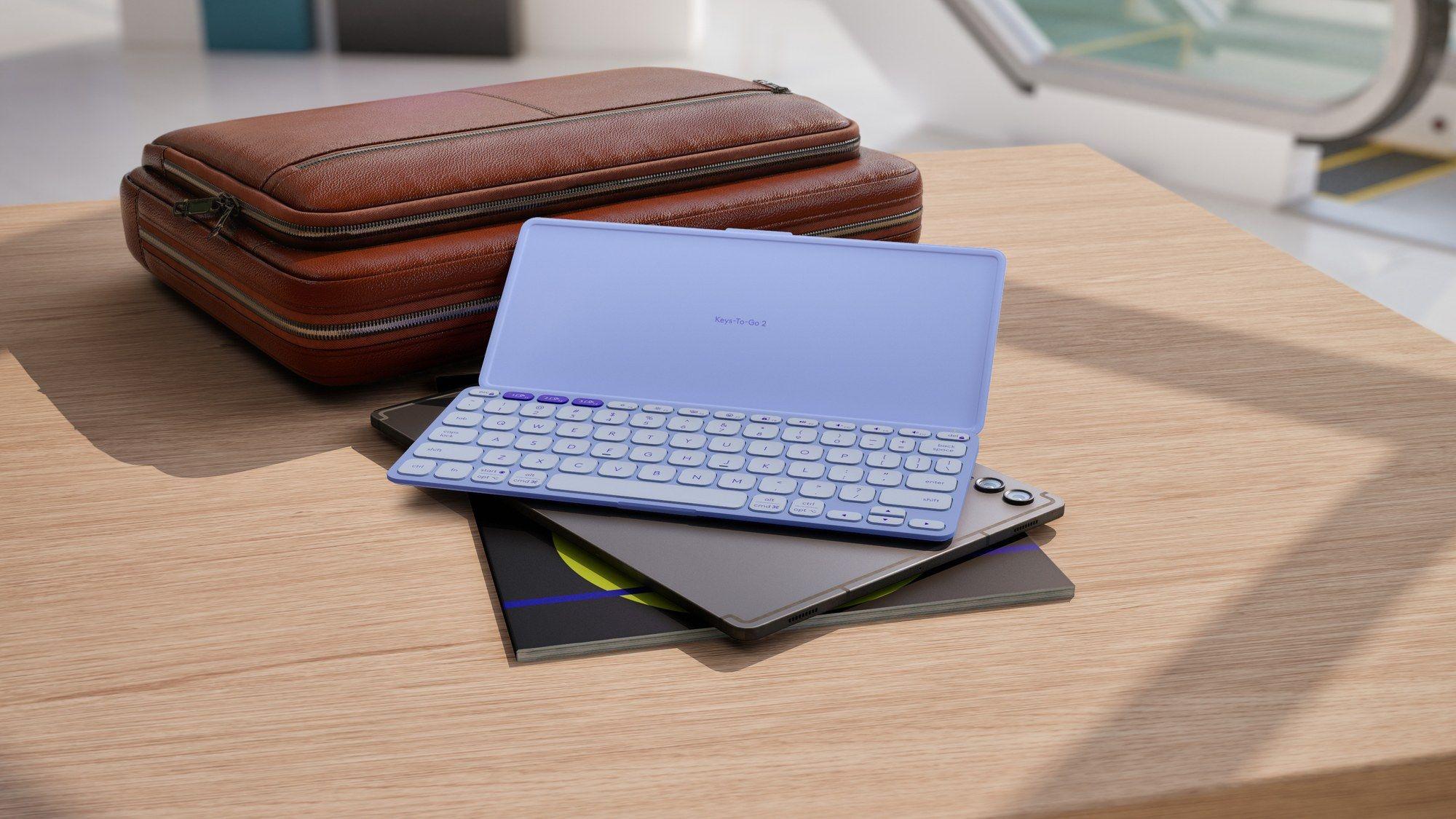 Teclado LOGITECH Keys-To-Go 2 (Francês - Teclas tesoura - Mini - Lilás) — miniatura 10