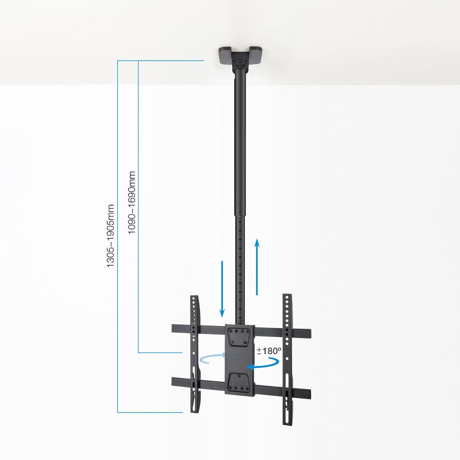 Suporte de Teto TV TOOQ LPCE1175TSLI-XL-B (32"-75" - VESA 400x400 - Preto), miniatura 4