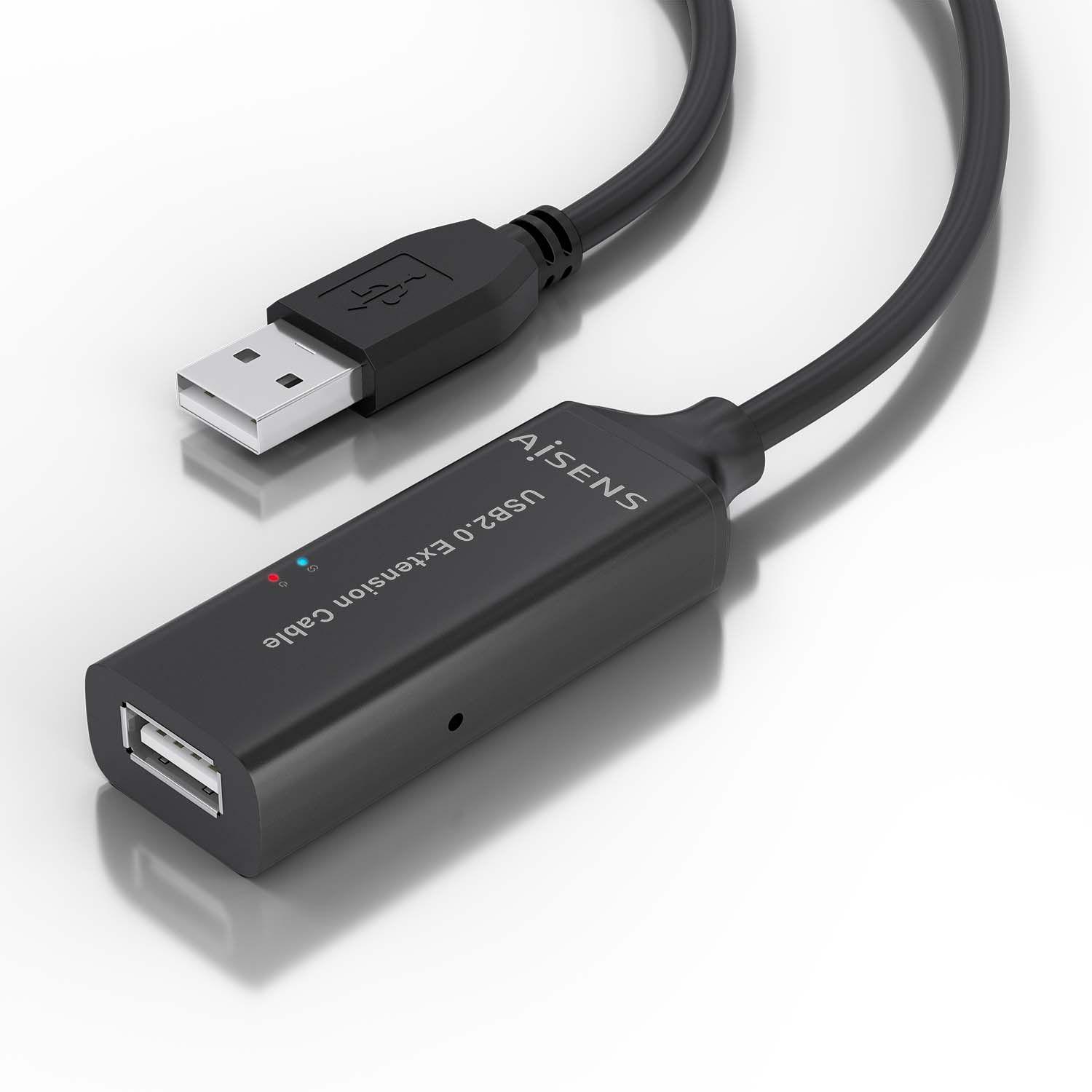 Cabo de Extensão USB AISENS A101-0916 (5 m - USB A - Preto) — miniatura 3