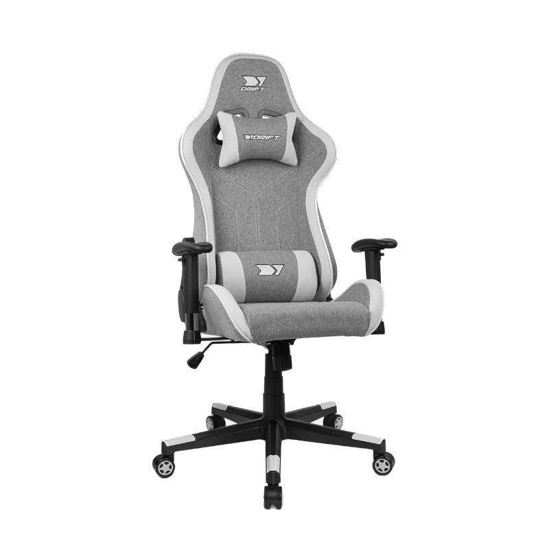 Cadeira Gaming DRIFT DR90 PRO (150 kg - 8 cm - 90–135° - Cinzento/Branco)