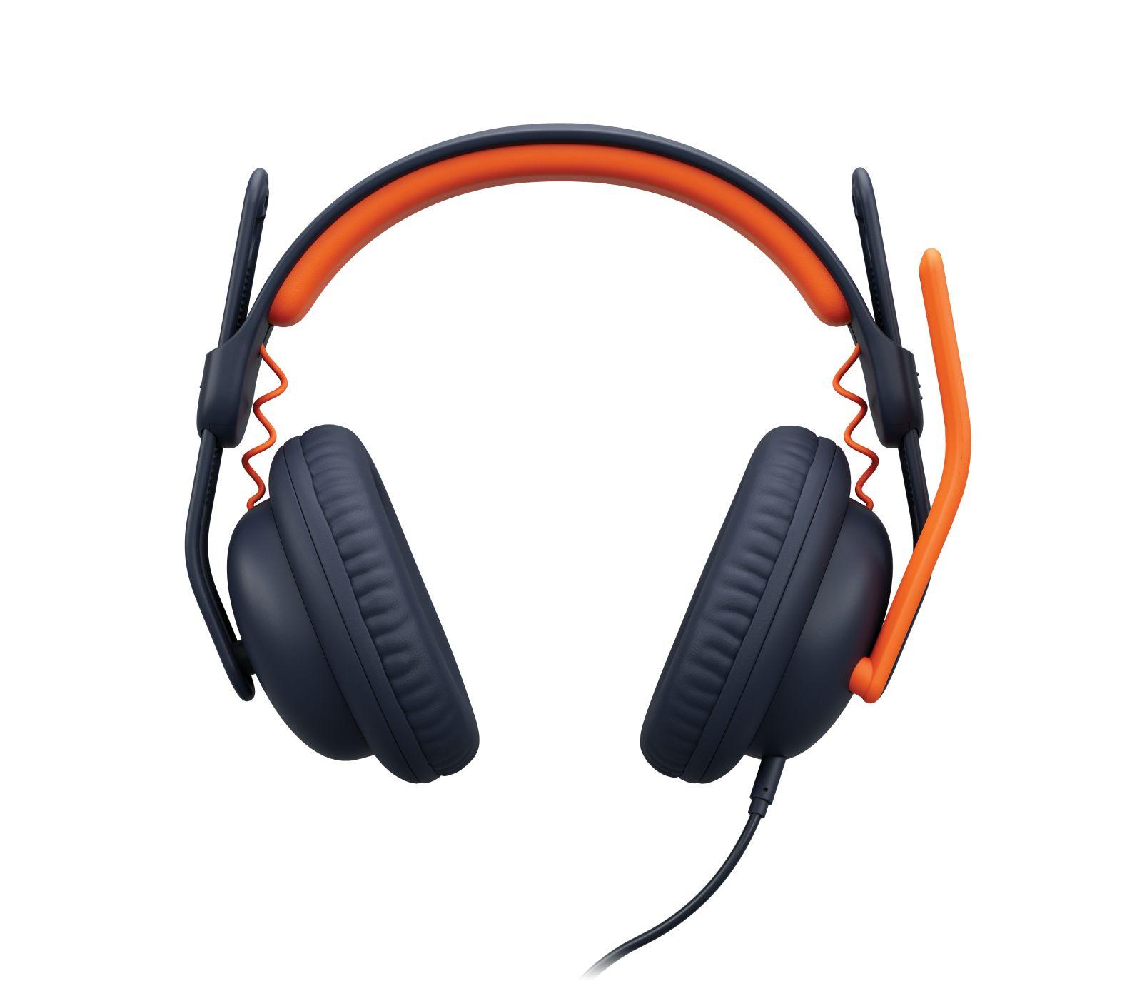 Headset LOGITECH Zone Learn (Binaural - Com fios - Circum-aural - Azul e Laranja) — miniatura 3