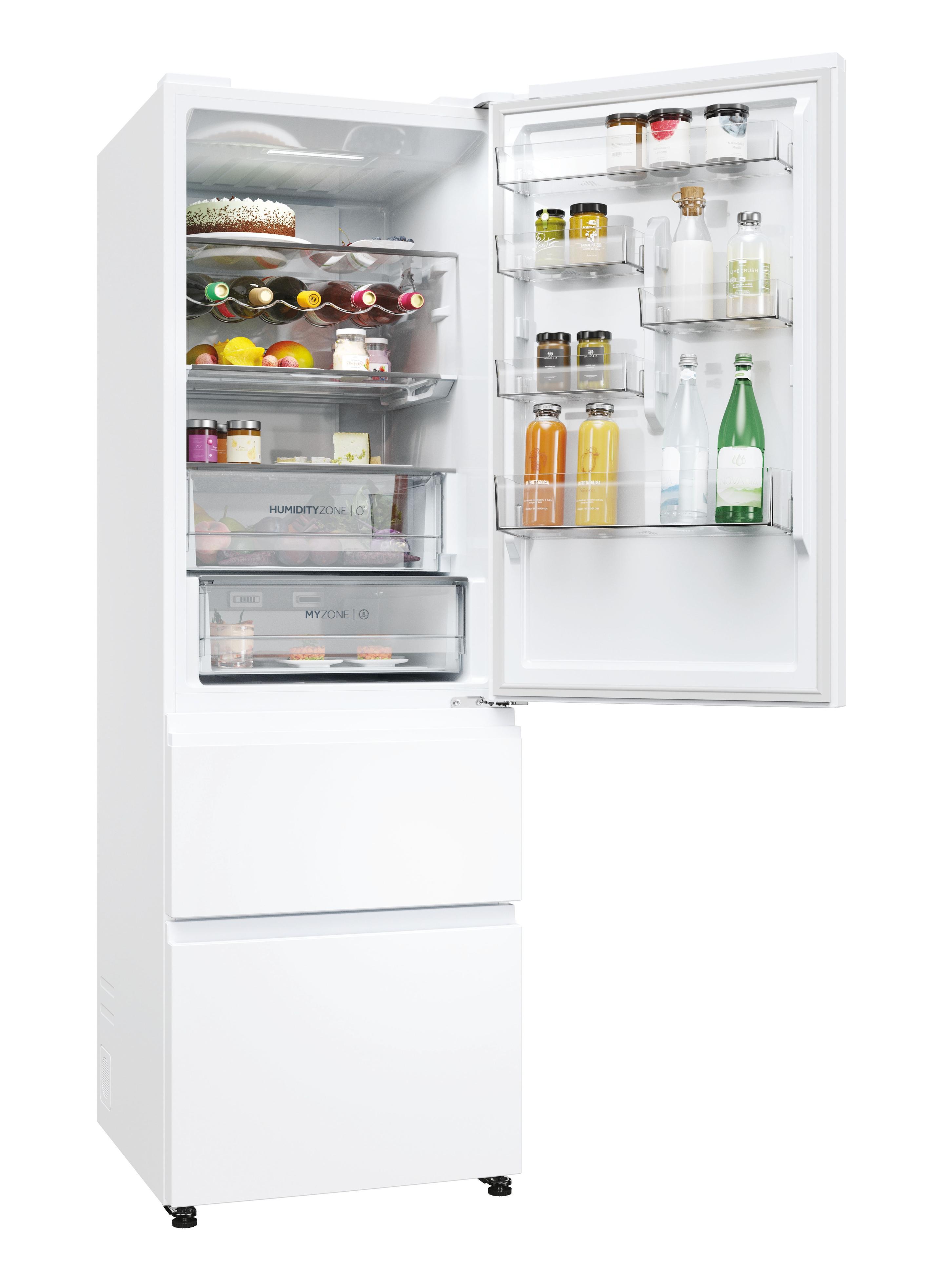 Frigorífico Combinado Independente HAIER HTW5618ENPW (360 l - hOn - 185x59,5x66,7 cm - Branco) — miniatura 3