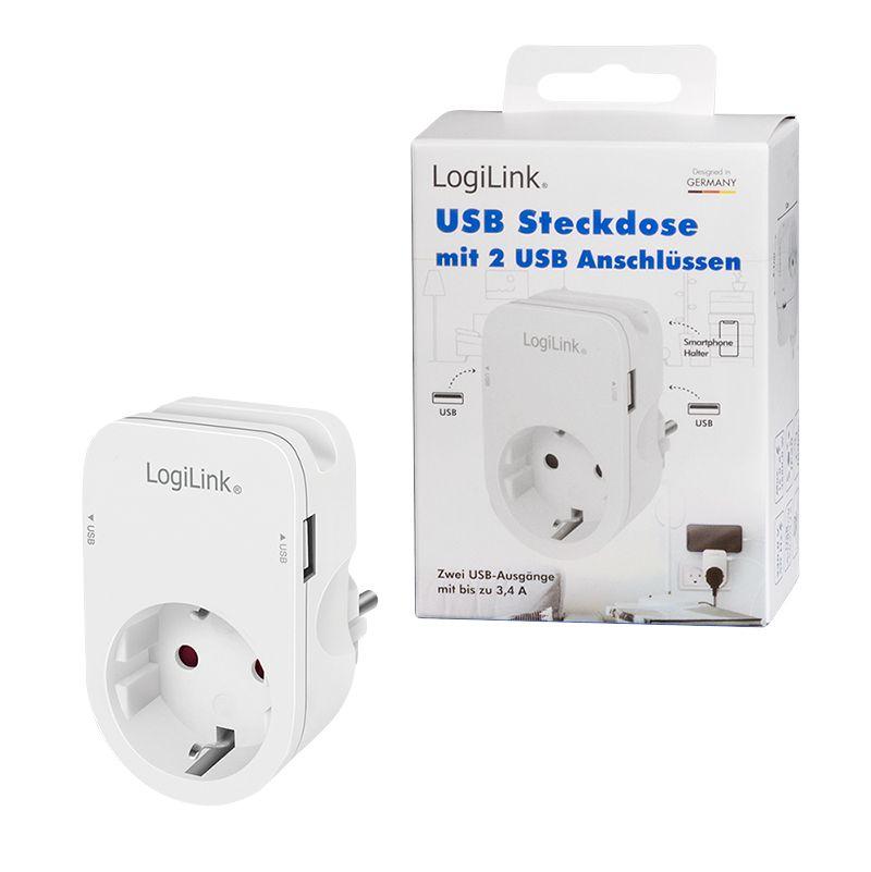 Adaptador de Tomada LOGILINK PA0247 (USB-A - Tipo F - Branco), miniatura 10