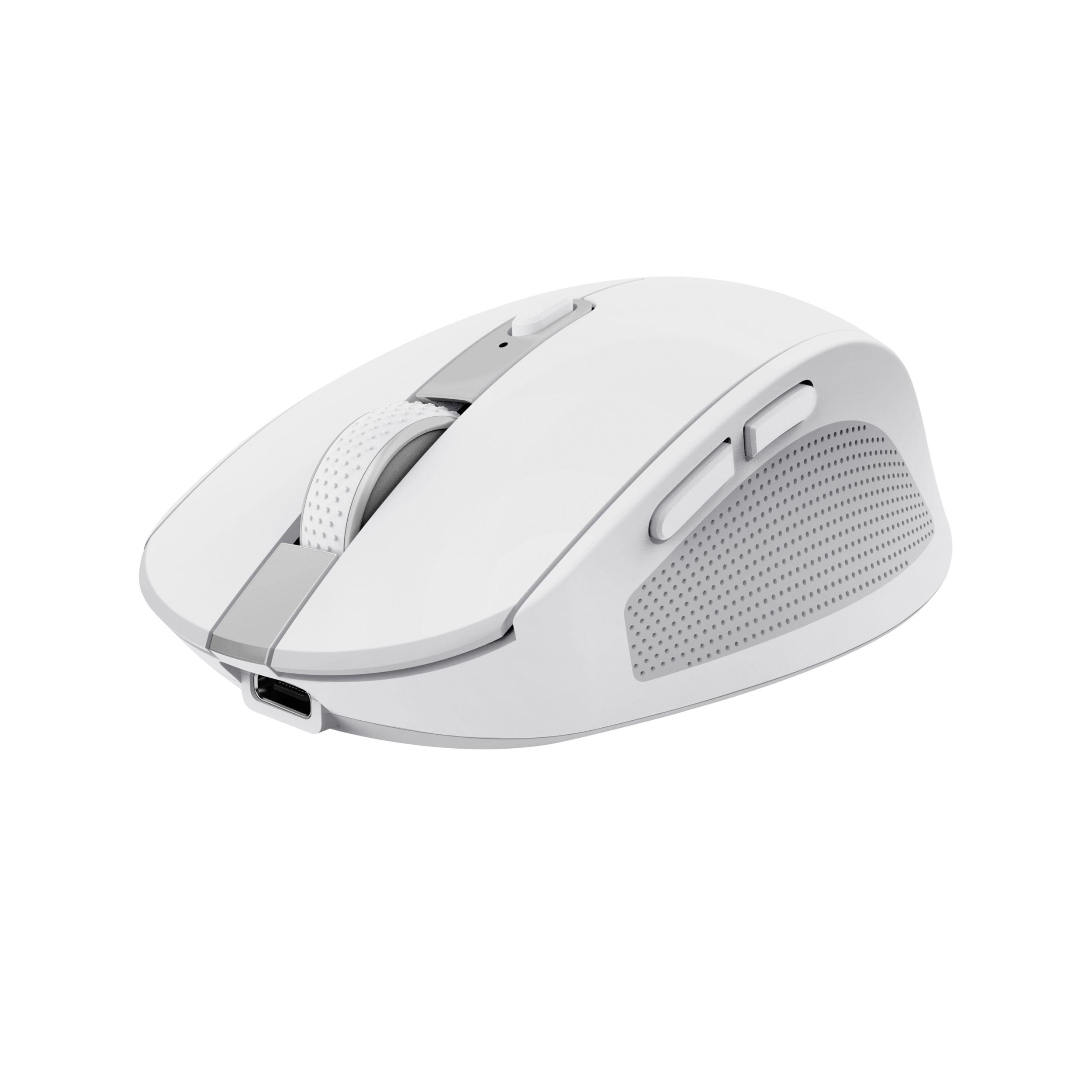 Rato TRUST Ozaa Compact (Mão direita - 3200 DPI - Ótico - Branco)