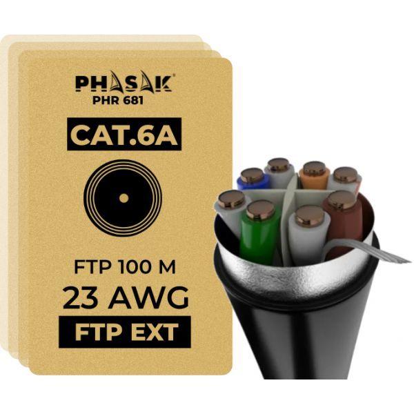 Bobina de Cabo de Rede FTP PHASAK PHR 681 (100 m - Cat6A - Cinza) — miniatura 3