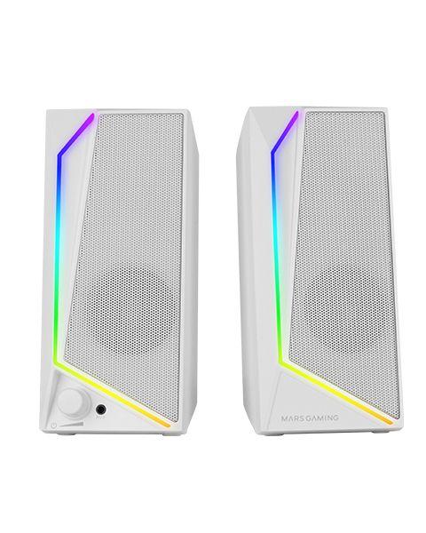 Colunas MARS GAMING MS72W (Com fios - 15 W - 2.0 canais - Branco)