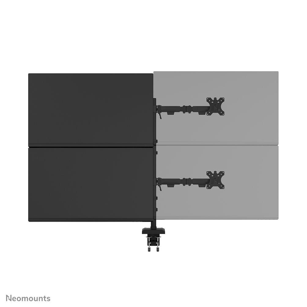Suporte de Secretária Quadruplo para Monitores NEOMOUNTS DS60-600BL2-2 (10–32" - VESA 75 x 75/100 x 100 mm - Preto), miniatura 5