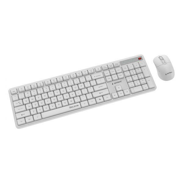 Teclado e Rato GEMBIRD KBS-WMS-01-W (Estados Unidos - Tamanho completo - RF sem fios - Branco) — miniatura 3