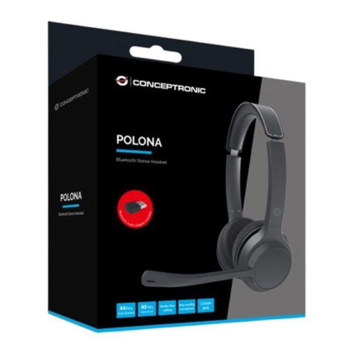 Headset CONCEPTRONIC POLONA04BA (Binaural - Com fios e sem fios - Supra-aural - Preto), miniatura 5